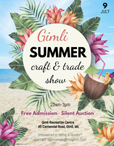 Gimli summer craft and trade show July 9